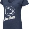 Colosseum Women's Penn State Nittany Lions Blue Dual Blend V-Neck T-Shirt