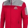 Colosseum Men's Ohio State Buckeyes Scarlet Third Wheel Full-Zip Jacket