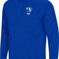 Colosseum Men's Eastern Illinois Panthers Blue Rival Quarter-Zip Pullover Shirt