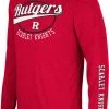 Colosseum Men's Rutgers Scarlet Knights Scarlet Far Out! Long Sleeve T-Shirt