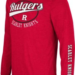Colosseum Men's Rutgers Scarlet Knights Scarlet Far Out! Long Sleeve T-Shirt