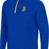 Colosseum Men's San Jose State Spartans Royal Rival 1/4 Zip Jacket