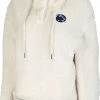 Colosseum Women's Penn State Nittany Lions White Snap! Sherpa Henley Pullover Hoodie