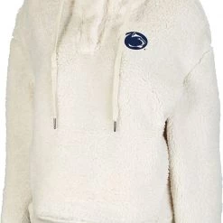 Colosseum Women's Penn State Nittany Lions White Snap! Sherpa Henley Pullover Hoodie