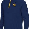 Colosseum Men's West Virginia Mountaineers Blue Rival 1/4 Zip Jacket