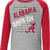 Colosseum Toddler Alabama Crimson Tide Gray East End Raglan Longsleeve T-Shirt For Girls'