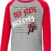 Colosseum Toddler Ohio State Buckeyes Gray East End Raglan Longsleeve T-Shirt For Girls'