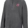 Colosseum Men's Washington State Cougars Grey Keeping Score Sherpa 1/4 Zip Jacket