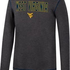 Colosseum Men's West Virginia Mountaineers Grey Therma Longsleeve T-Shirt