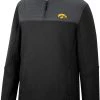 Colosseum Men's Iowa Hawkeyes Black The Goods Long Sleeve 1/4 Zip Jacket