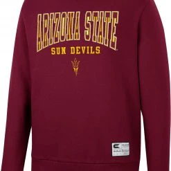 Colosseum Men's Arizona State Sun Devils Maroon Scholarship Pullover Sweatshirt