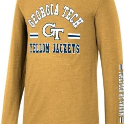 Colosseum Youth Georgia Tech Yellow Jackets Gold Roof Top Longsleeve T-Shirt For Girls'
