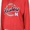 Colosseum Women's Nebraska Cornhuskers Scarlet Cody Meet & Greet Hooded Long Sleeve T-Shirt
