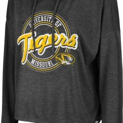 Colosseum Women's Missouri Tigers Black Cody Meet & Greet Hooded Long Sleeve T-Shirt