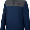 Colosseum Men's Auburn Tigers Navy The Goods Long Sleeve 1/4 Zip Jacket