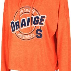 Colosseum Women's Syracuse Orange Orange Cody Meet & Greet Hooded Long Sleeve T-Shirt