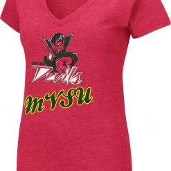 Colosseum Women's Mississippi Valley State Delta Devils Red Dual Blend V-Neck T-Shirt