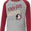 Colosseum Toddler Florida State Seminoles Gray East End Raglan Longsleeve T-Shirt For Boys'