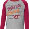 Colosseum Toddler Virginia Tech Hokies Gray East End Raglan Longsleeve T-Shirt For Girls'