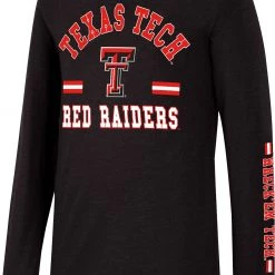 Colosseum Youth Texas Tech Red Raiders Black Roof Top Longsleeve T-Shirt For Girls'