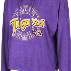 Colosseum Women's LSU Tigers Purple Cody Meet & Greet Hooded Long Sleeve T-Shirt