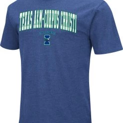 Colosseum Men's Texas A&M -Corpus Christi Islanders Blue Dual Blend T-Shirt