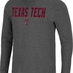 Colosseum Men's Texas Tech Red Raiders Grey Dragon Long Sleeve Thermal T-Shirt