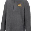 Colosseum Men's Minnesota Golden Gophers Grey Keeping Score Sherpa 1/4 Zip Jacket