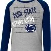 Colosseum Toddler Penn State Nittany Lions Gray East End Raglan Longsleeve T-Shirt For Girls'