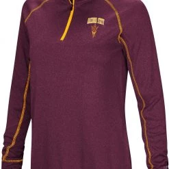 Colosseum Men's Arizona State Sun Devils Maroon Rival 1/4 Zip Jacket