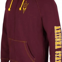 Colosseum Men's Arizona State Sun Devils Maroon Intervention Full-Zip Hoodie