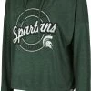 Colosseum Women's Michigan State Spartans Green Cody Meet & Greet Hooded Long Sleeve T-Shirt