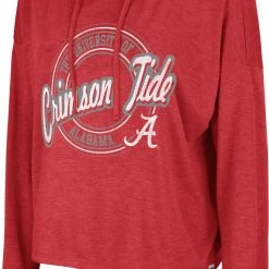Colosseum Women's Alabama Crimson Tide Crimson Cody Meet & Greet Hooded Long Sleeve T-Shirt