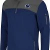 Colosseum Men's Penn State Nittany Lions Blue Lemon Law Quarter-Zip Pullover Jacket