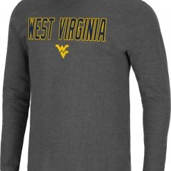 Colosseum Men's West Virginia Mountaineers Grey Dragon Long Sleeve Thermal T-Shirt