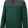 Colosseum Men's Michigan State Spartans Green The Goods Long Sleeve 1/4 Zip Jacket