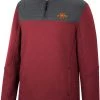 Colosseum Men's Iowa State Cyclones Crimson The Goods Long Sleeve 1/4 Zip Jacket