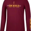 Colosseum Men's Arizona State Sun Devils Maroon Spackler Longsleeve T-Shirt