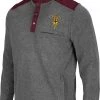 Colosseum Men's Arizona State Sun Devils Grey Huff Quarter-Snap Pullover Jacket