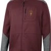 Colosseum Men's Arizona State Sun Devils Maroon Playin Full Zip Jacket