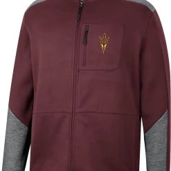 Colosseum Men's Arizona State Sun Devils Maroon Playin Full Zip Jacket