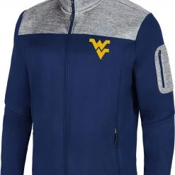 Colosseum Men's West Virginia Mountaineers Blue Third Wheel Full-Zip Jacket