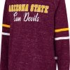 Colosseum Women's Arizona State Sun Devils Maroon Beach Break Pullover Sweatshirt