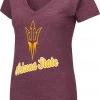 Colosseum Women's Arizona State Sun Devils Maroon Dual Blend V-Neck T-Shirt
