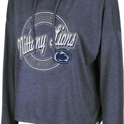 Colosseum Women's Penn State Nittany Lions Blue Cody Meet & Greet Hooded Long Sleeve T-Shirt