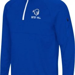 Colosseum Men's Seton Hall Seton Hall Pirates Blue Rival Quarter-Zip Pullover Shirt