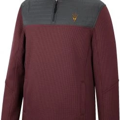 Colosseum Men's Arizona State Sun Devils Maroon The Goods Long Sleeve 1/4 Zip Jacket