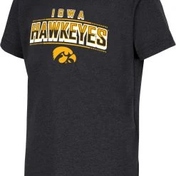 Colosseum Youth Iowa Hawkeyes Black Playbook T-Shirt For Girls'