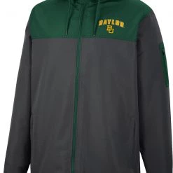 Colosseum Men's Baylor Bears Grey Hooded Windbreaker