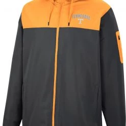 Colosseum Men's Tennessee Volunteers Grey Hooded Windbreaker